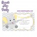 Yellow and Grey Elephant diaper raffle,(005ebs)